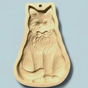Brown Bag Cookie Art “Good Kitty” 2000 Hill Design Stoneware Cookie Mold